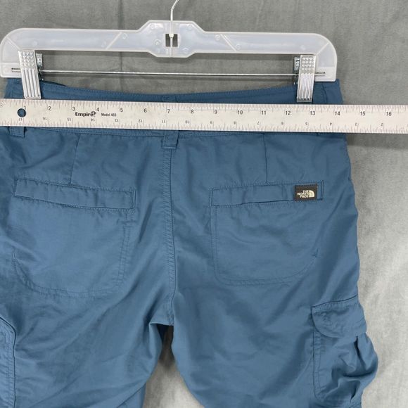 The North Face Shorts Womens 6 Blue 100% Nylon Outdoors Hiking Logo Camping - Picture 11 of 14